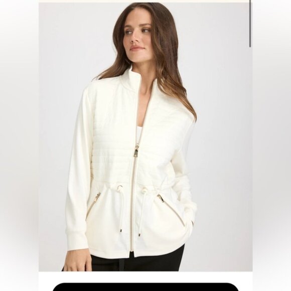 Laura Quilted Detail Jacket Cream - Picture 1 of 11